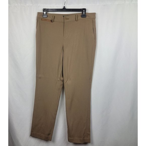 Lauren Ralph Lauren Women Wool Strechy Pants Brown/ Camel Brown Size 10P - Picture 1 of 6